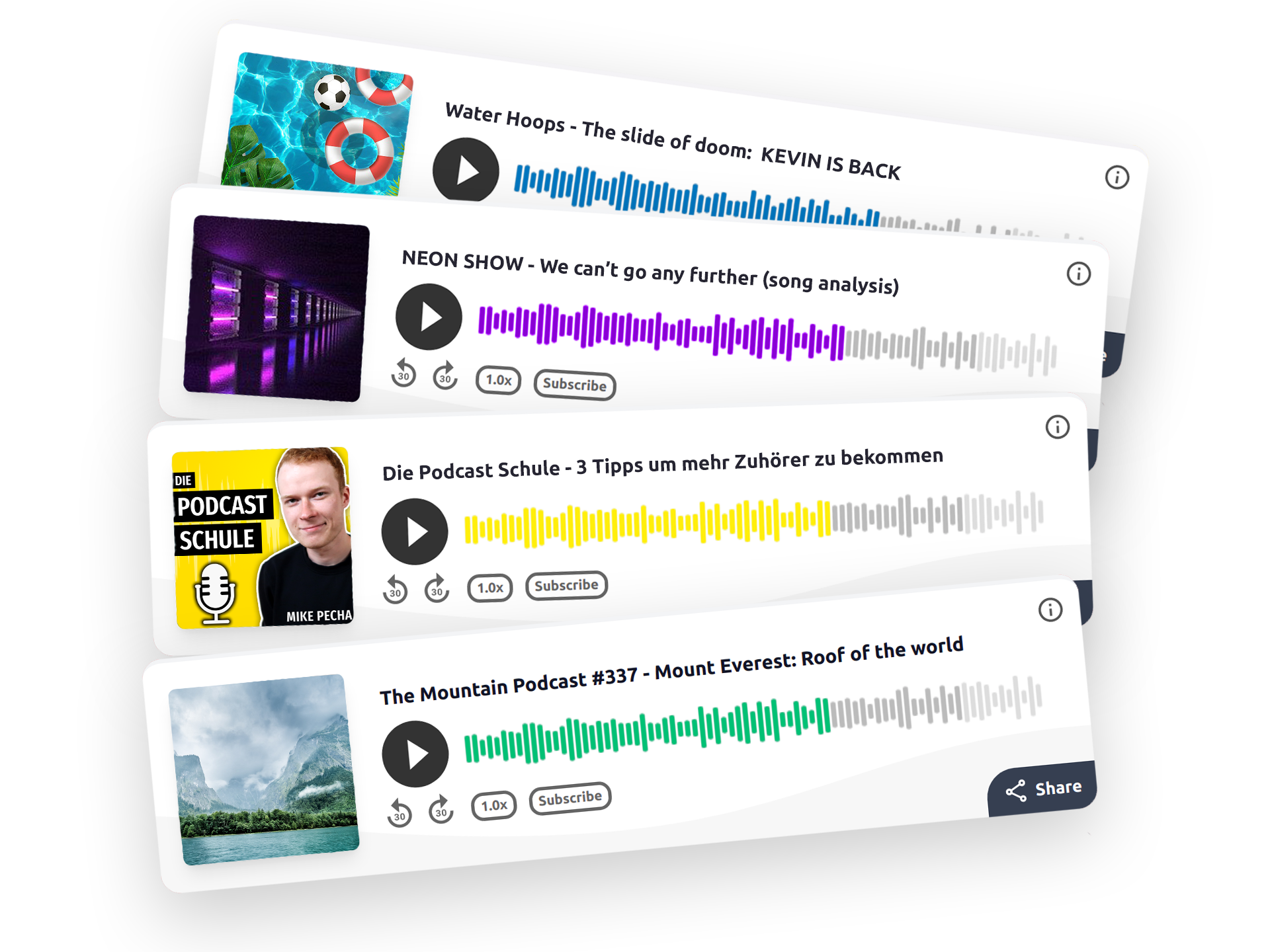 Inbox user interface
